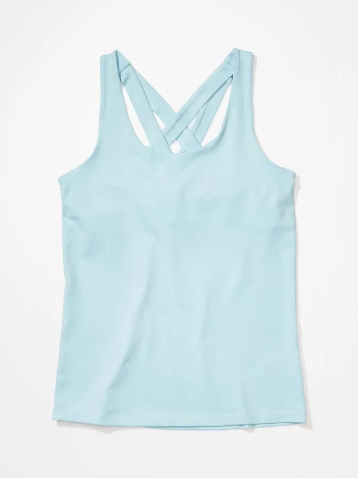Womens ShortSleeve Shirts Marmot Leda Tank Top Corydalis Blue