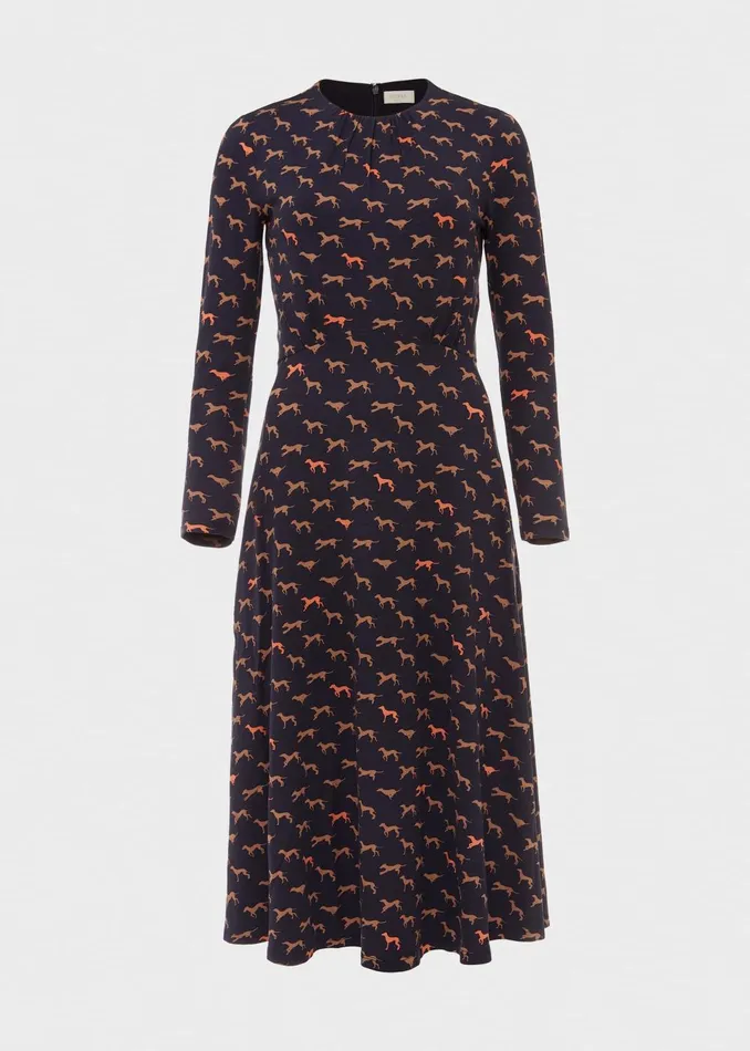 Womens Sian Jersey Dress Navy Multi Hobbs Dresses Popular