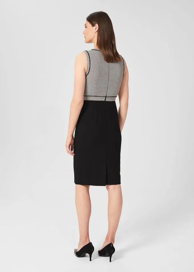 Womens Sienna Houndstooth Shift Dress Black Ivory Hobbs Dresses Gift for Friend