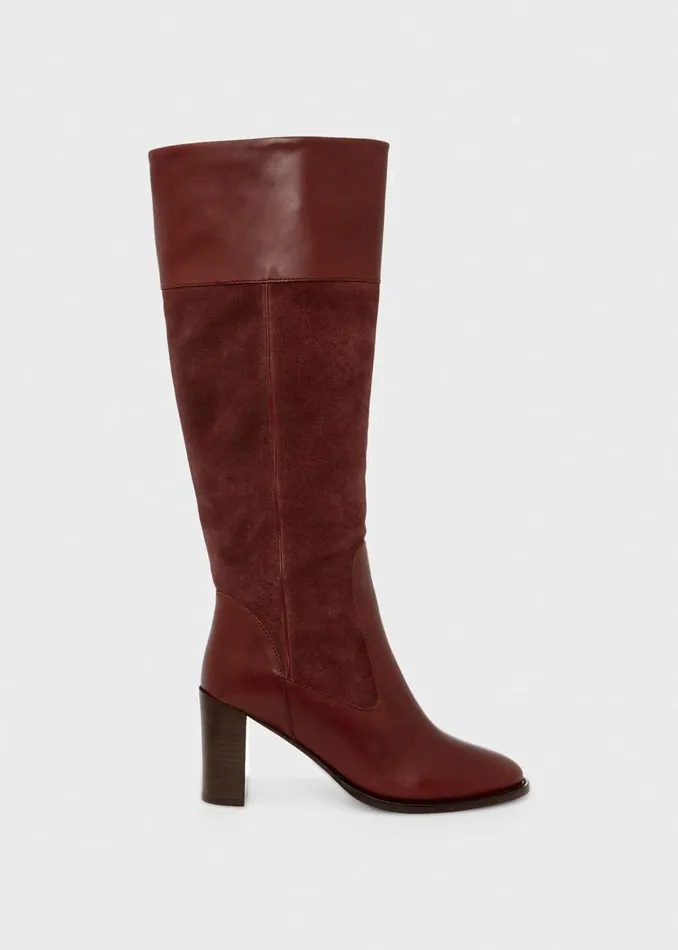 Womens Stephanie Leather Knee Boots Dark Brown Hobbs Long Boots Gift Ideas