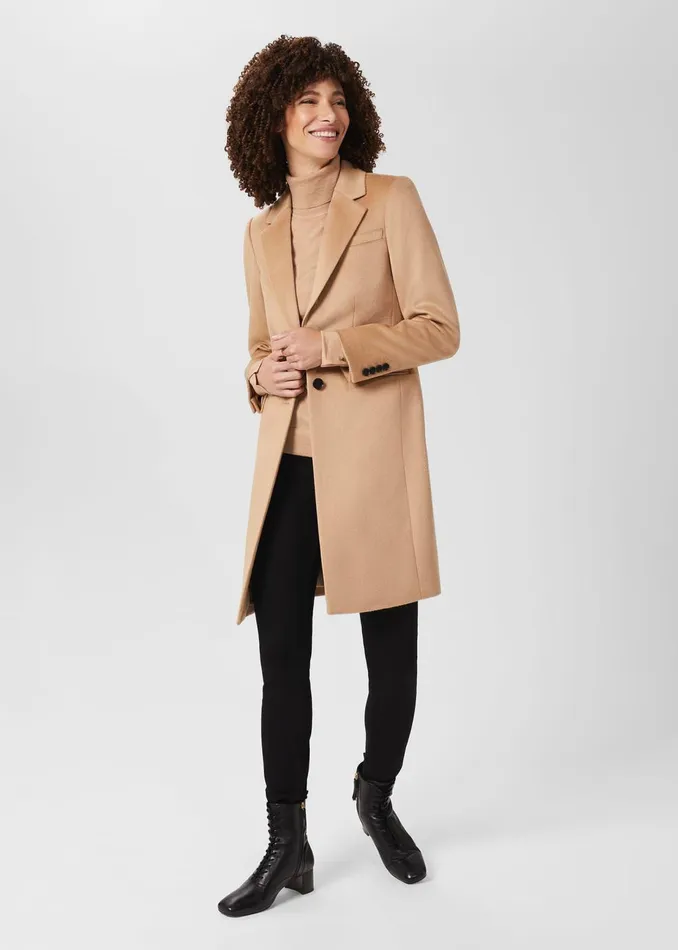 Womens Tilda Wool Coat Camel Hobbs Coats and Jackets Cheap On Sale