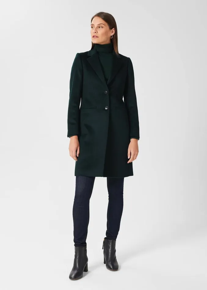 Womens Tilda Wool Coat Fern Green Hobbs Coats and Jackets Cheap On Sale