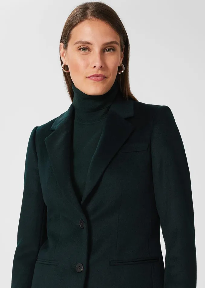 Womens Tilda Wool Coat Fern Green Hobbs Coats and Jackets Cheap On Sale
