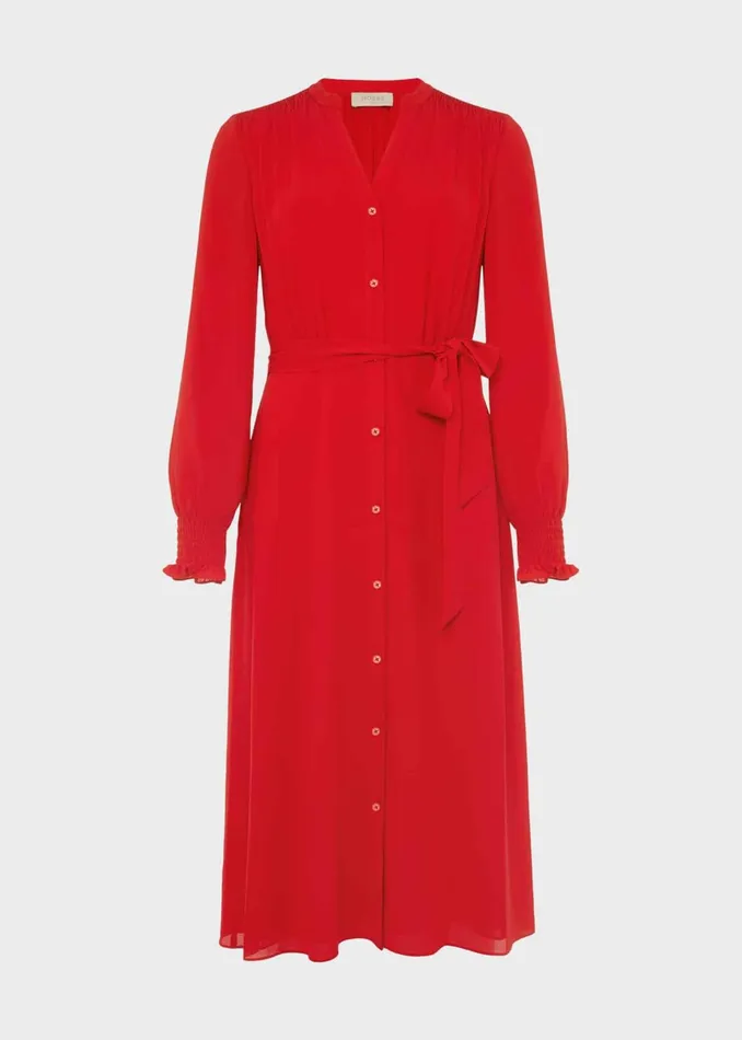 Womens Violet V Neck Dress Crimson Red Hobbs Dresses On Sale