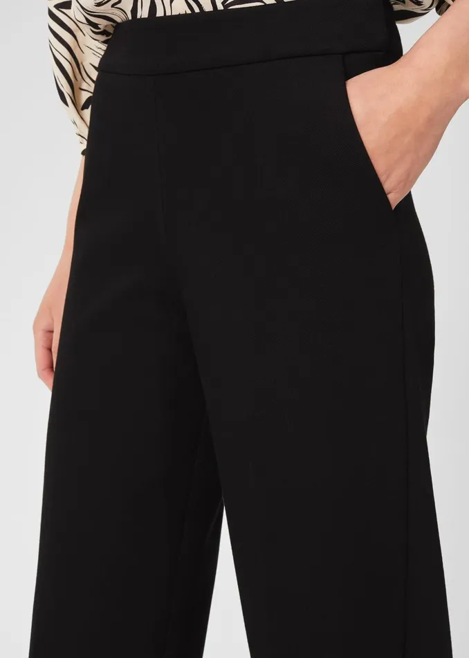 Womens Zadie Jersey Cropped Trousers Black Hobbs Trousers