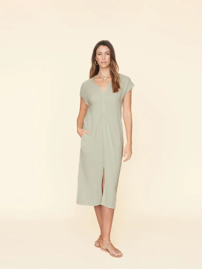 XRENA Aqua Grey Drue Dress Women Dresses