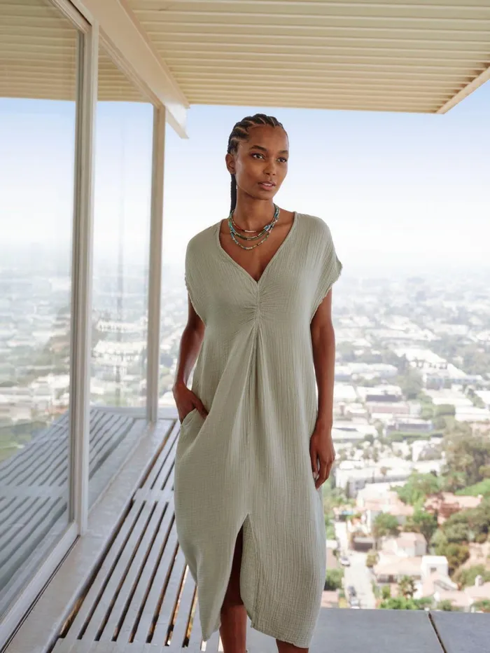 XRENA Aqua Grey Drue Dress Women Dresses XRENA Aqua Grey Drue Dress Women Dresses