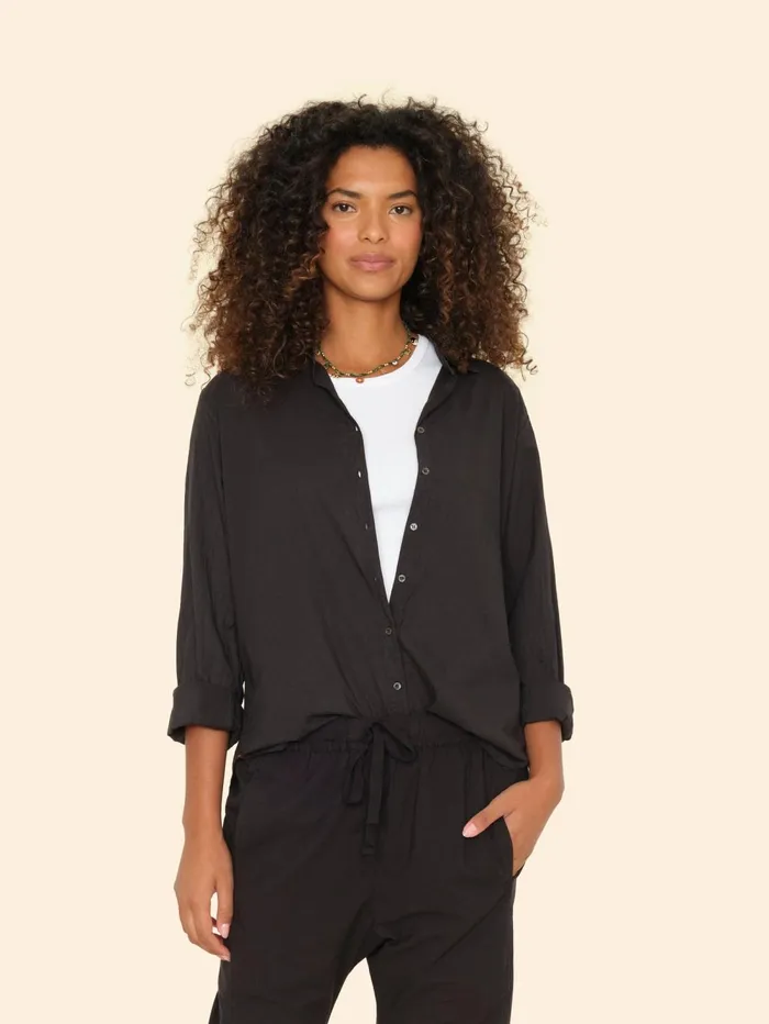 XRENA Black Beau Shirt Women Shirts XRENA Black Beau Shirt Women Shirts