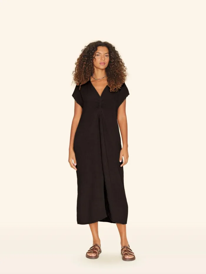 XRENA Black Drue Dress Women Dresses