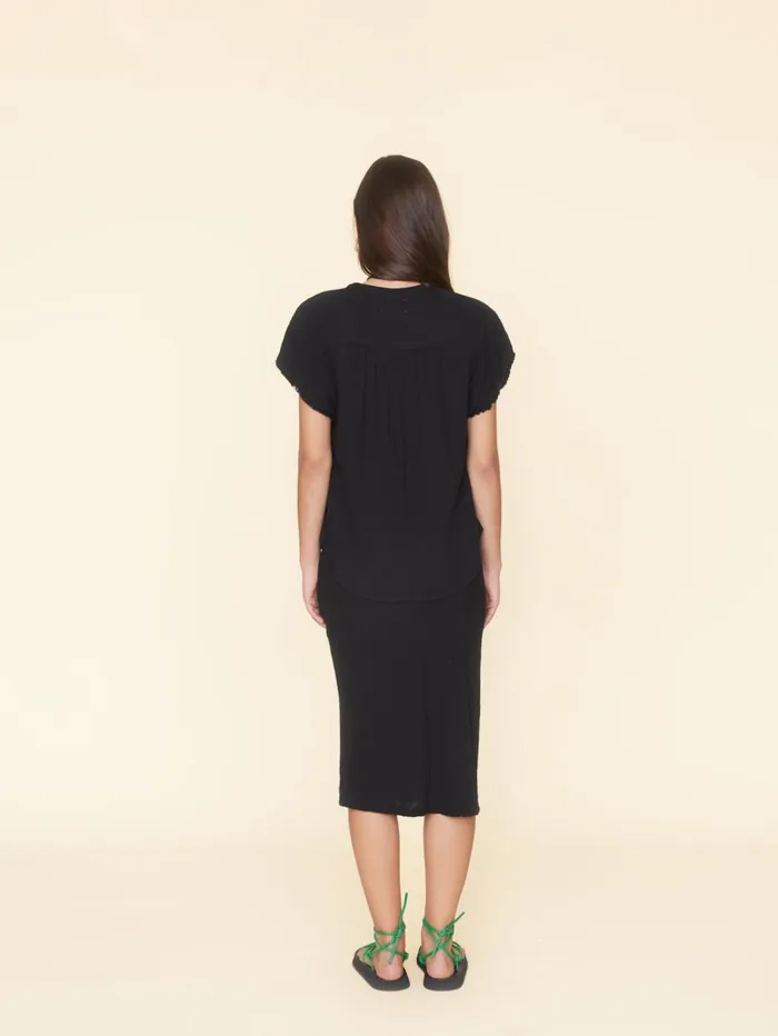 XRENA Black Scottie Skirt Women Skirts