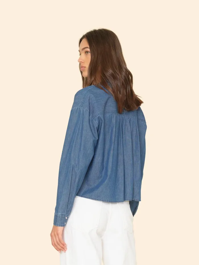 XRENA Blue Rinse Dion Shirt Women Shirts XRENA Blue Rinse Dion Shirt Women Shirts