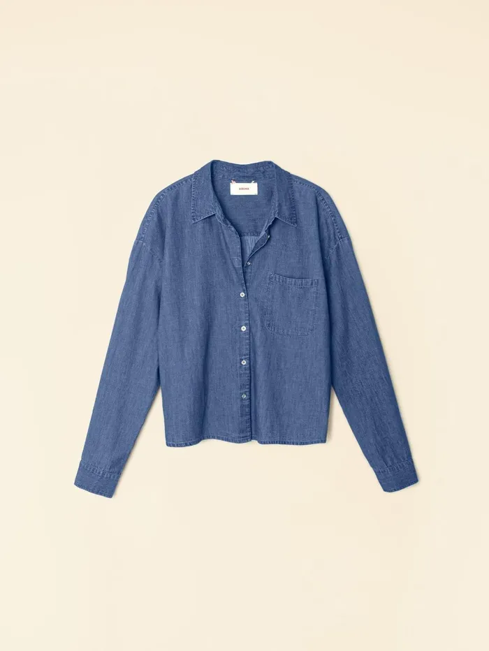 XRENA Blue Rinse Dion Shirt Women Shirts XRENA Blue Rinse Dion Shirt Women Shirts