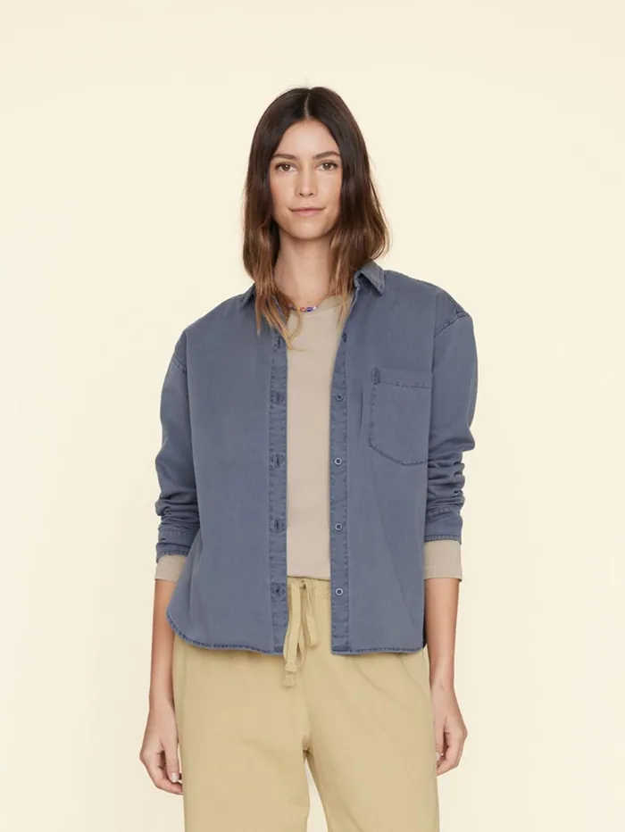 XRENA Blue Storm Asher Twill Shirt Women Shirts