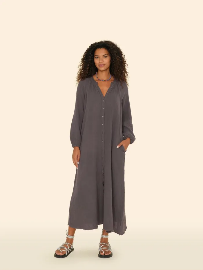 XRENA Charcoal Andrea Dress Women Dresses