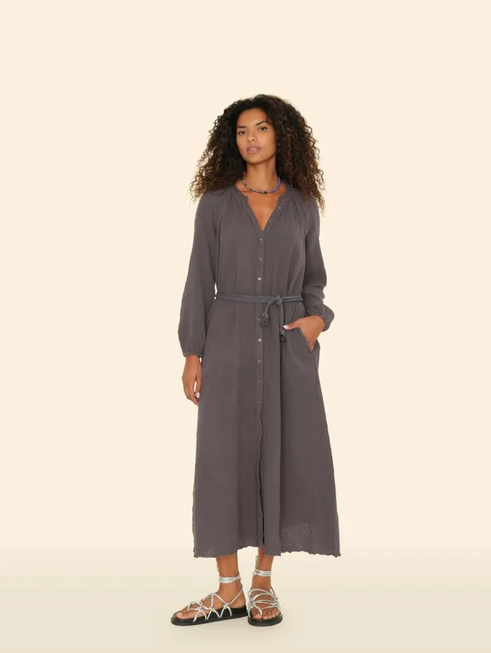 XRENA Charcoal Andrea Dress Women Dresses XRENA Charcoal Andrea Dress Women Dresses