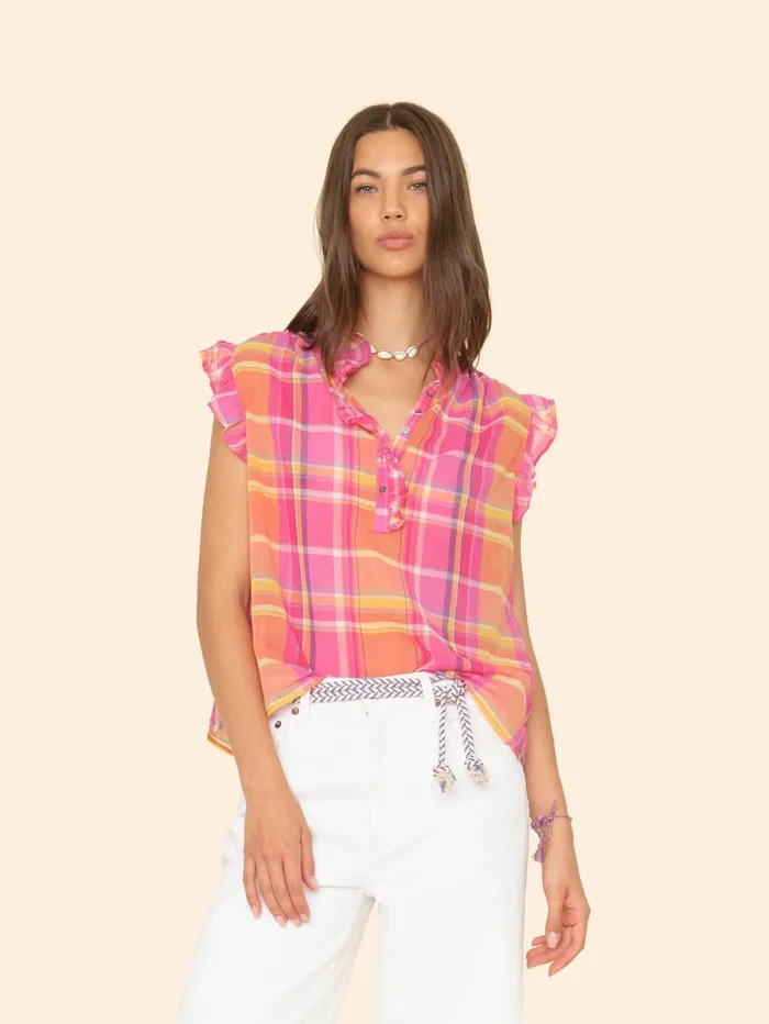 XRENA Coral Blaze Brenna Top Women Tops