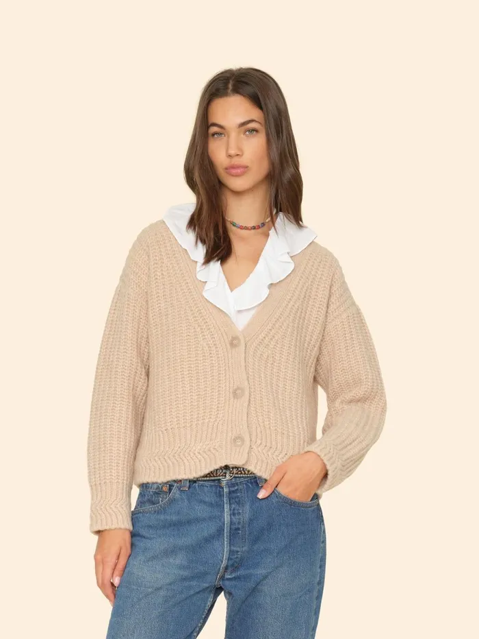 XRENA Cream Ice Milli Cardigan Women Sweaters and Jackets
