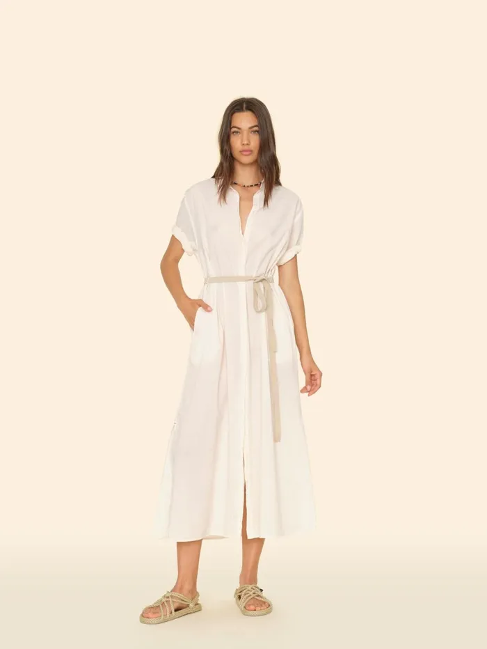 XRENA Cream Peach Linnet Dress Women Dresses
