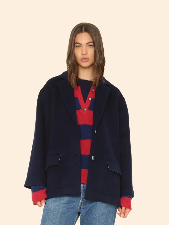 XRENA Dark Navy Rowan Jacket Women Sweaters and Jackets XRENA Dark Navy Rowan Jacket Women Sweaters and Jackets