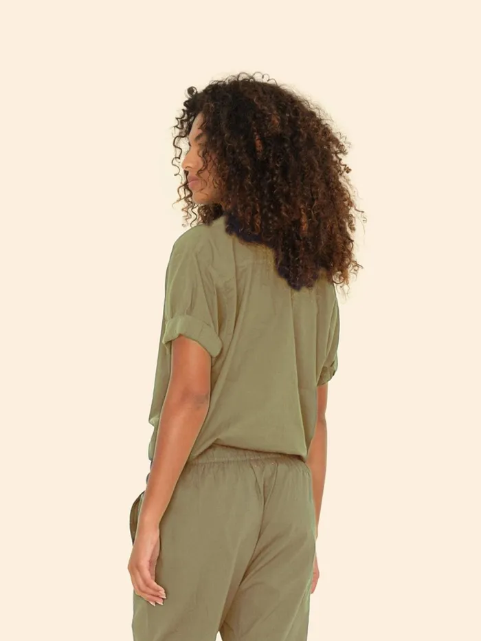 XRENA Dark Seagrass Channing Shirt Women Shirts XRENA Dark Seagrass Channing Shirt Women Shirts