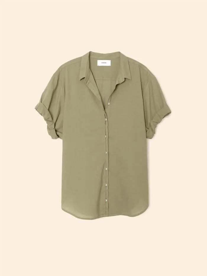 XRENA Dark Seagrass Channing Shirt Women Shirts XRENA Dark Seagrass Channing Shirt Women Shirts