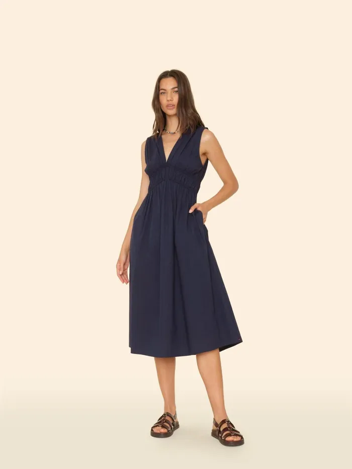 XRENA Darkest Navy Cyra Dress Women Dresses