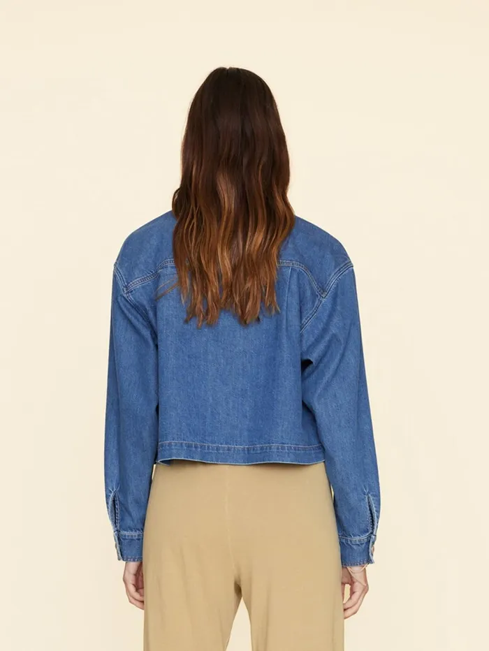 XRENA Deep Indigo Nicky Denim Top Women Tops XRENA Deep Indigo Nicky Denim Top Women Tops