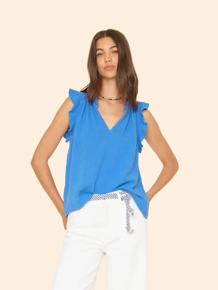 XRENA Deep Wave Bex Gauze Top Women Tops