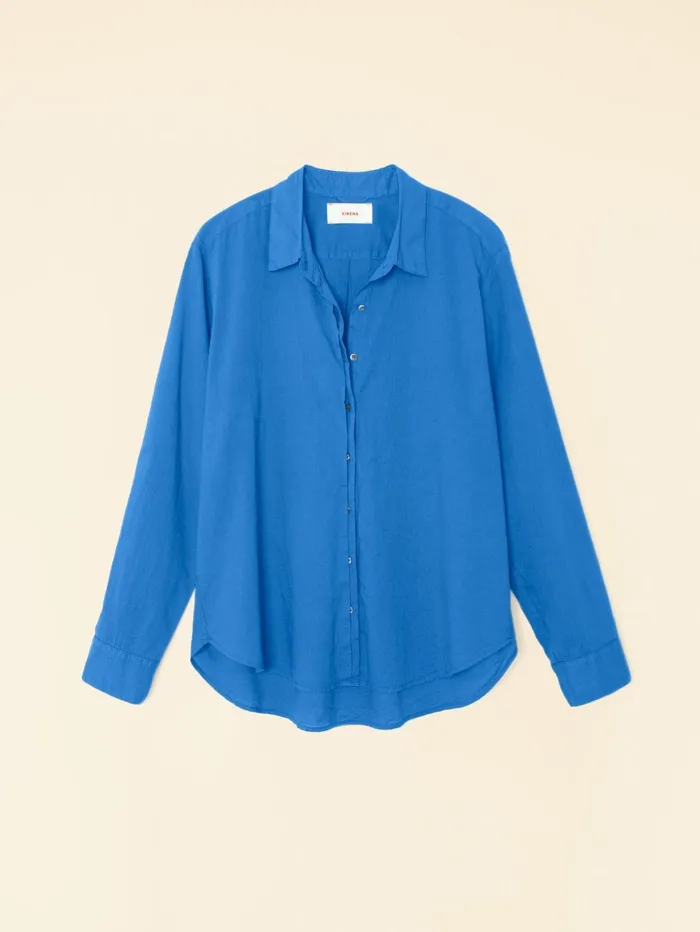 XRENA Deja Vu Blue Quinn Shirt Women Shirts XRENA Deja Vu Blue Quinn Shirt Women Shirts