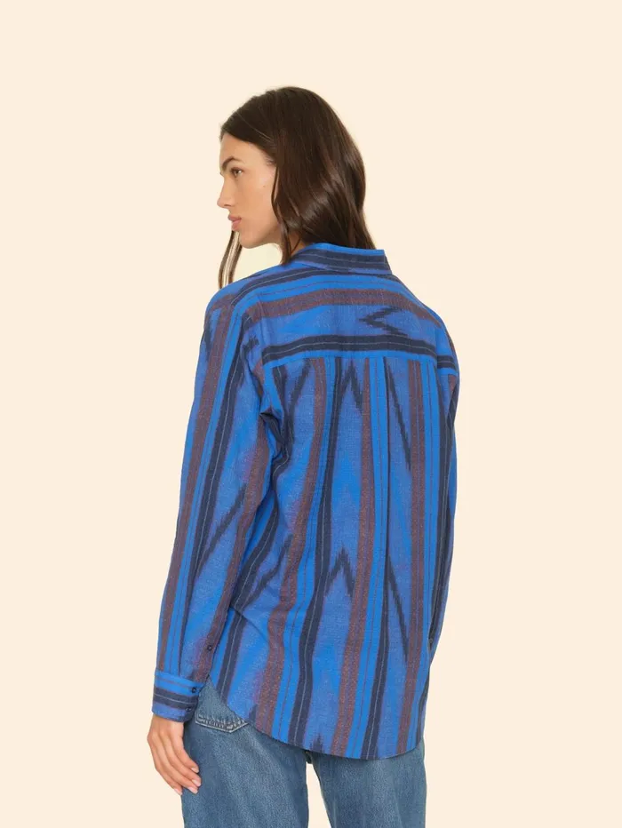 XRENA Electric Blue Beau Shirt Women Shirts XRENA Electric Blue Beau Shirt Women Shirts