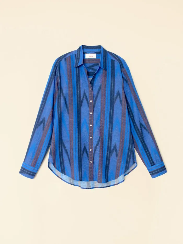 XRENA Electric Blue Beau Shirt Women Shirts XRENA Electric Blue Beau Shirt Women Shirts