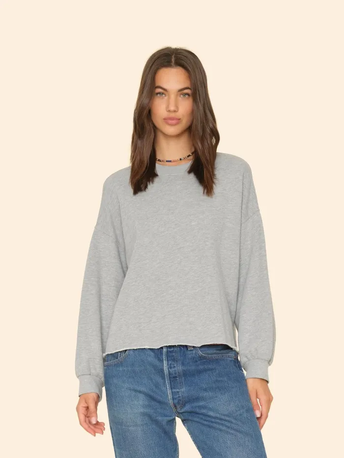 XRENA Heather Grey Honor Sweatshirt Women Sweats and Tees