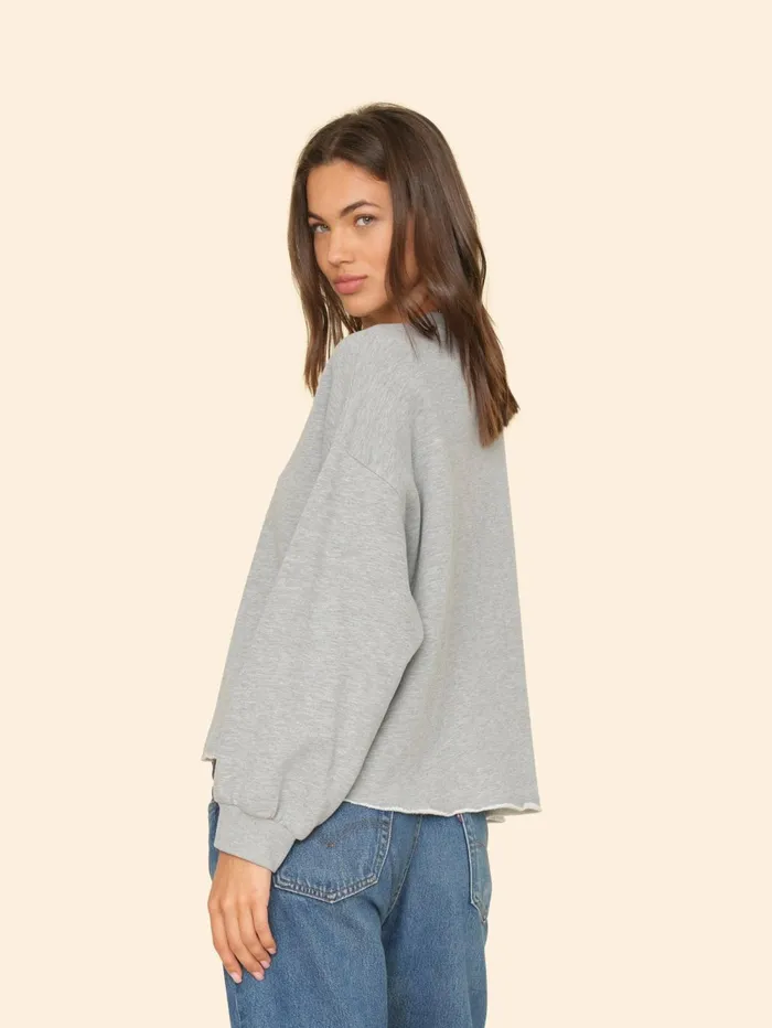 XRENA Heather Grey Honor Sweatshirt Women Sweats and Tees