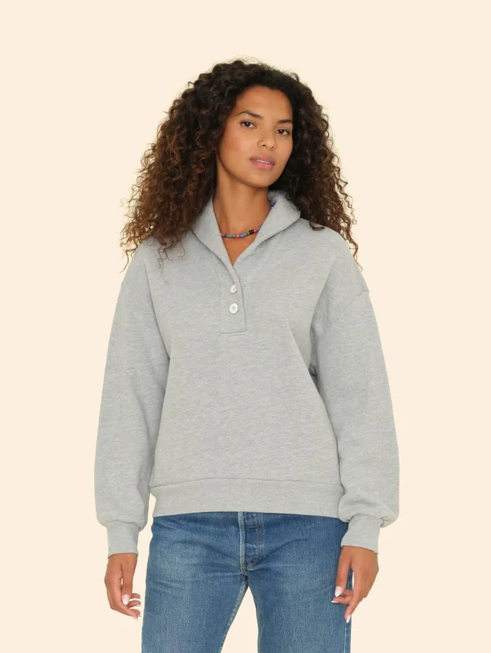 XRENA Heather Grey Kass Sweatshirt Women Sweats and Tees