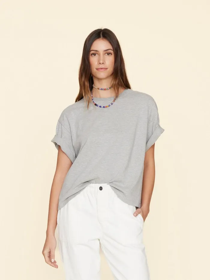 XRENA Heather Grey Palmer Tee Women Sweats and Tees
