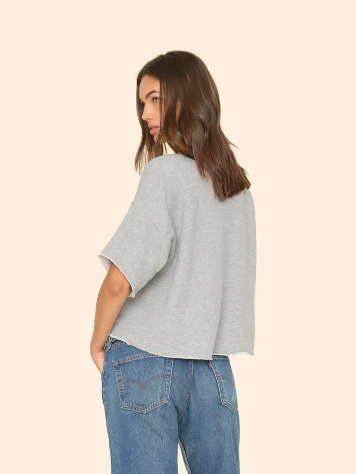 XRENA Heather Grey Romeo Sweatshirt Women Sweats and Tees