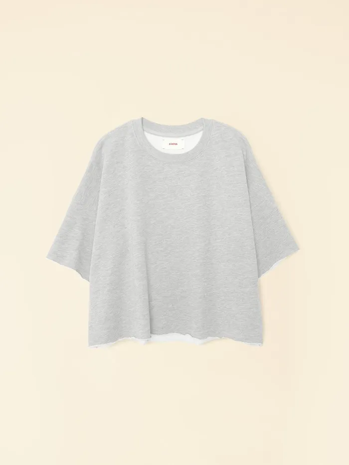XRENA Heather Grey Romeo Sweatshirt Women Sweats and Tees
