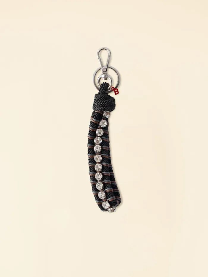 XRENA MY BOB Black Rhinestone Key Ring Women Accessories