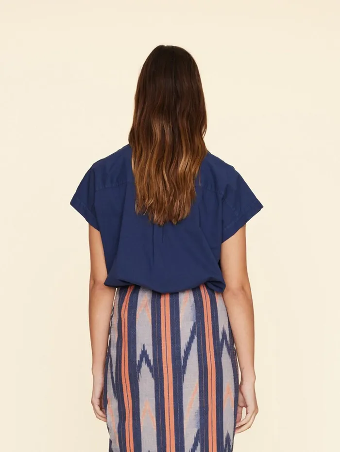 XRENA Navy Homer Shirt Women Shirts XRENA Navy Homer Shirt Women Shirts
