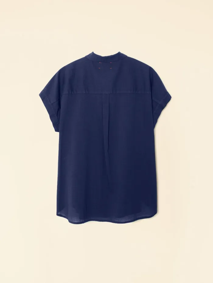 XRENA Navy Homer Shirt Women Shirts XRENA Navy Homer Shirt Women Shirts