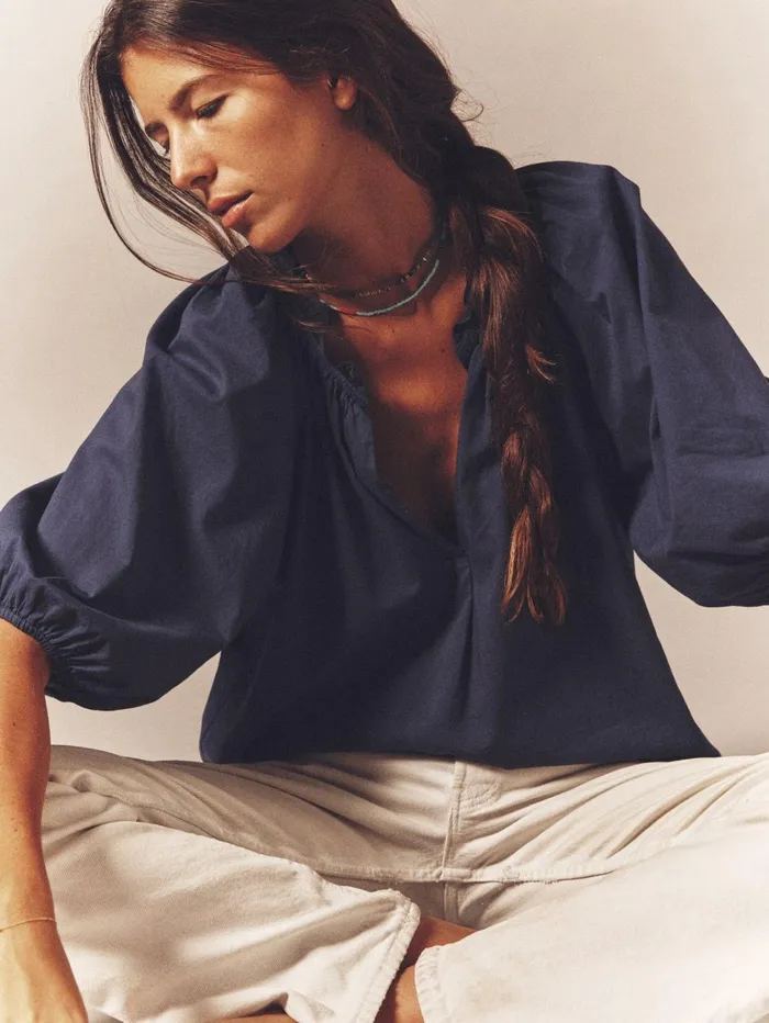 XRENA Navy Jules Top Women Tops