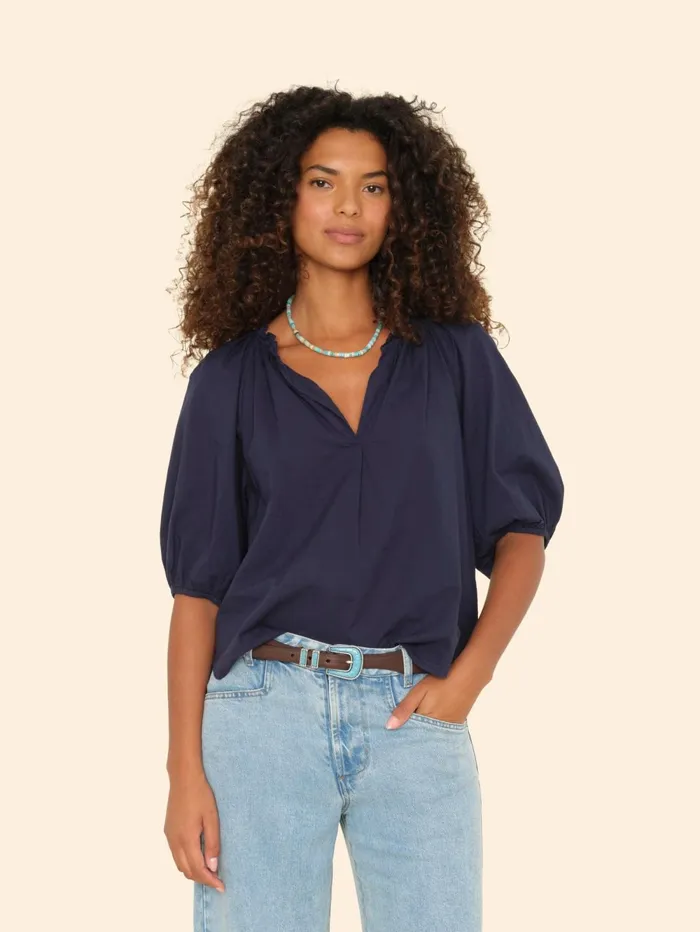 XRENA Navy Jules Top Women Tops XRENA Navy Jules Top Women Tops