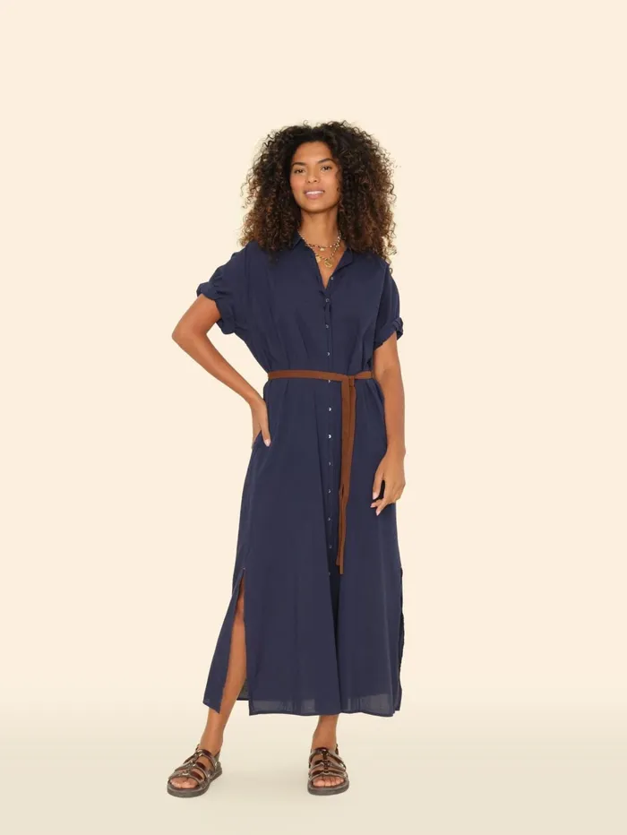 XRENA Navy Linnet Dress Women Dresses XRENA Navy Linnet Dress Women Dresses