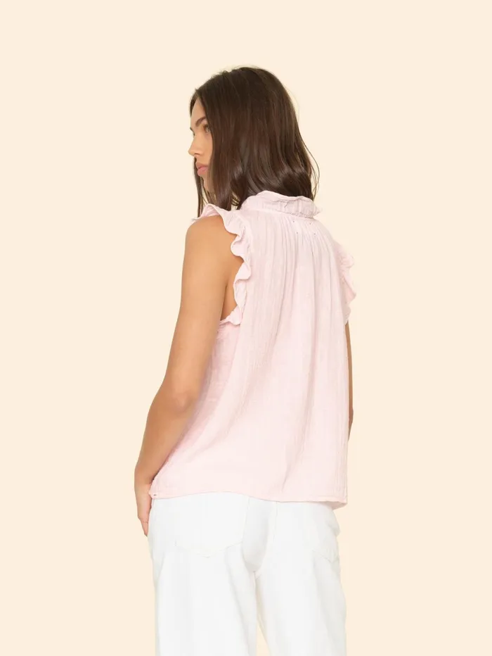 XRENA Pink Blush Bex Gauze Top Women Tops