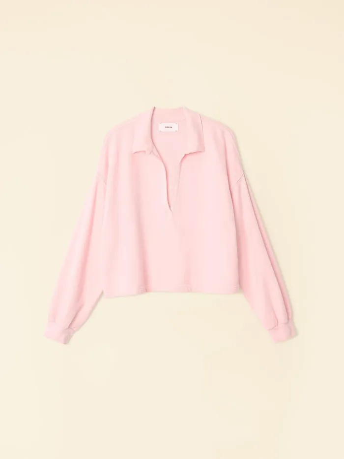 XRENA Pink Pom Holt Sweatshirt Women Sweats and Tees