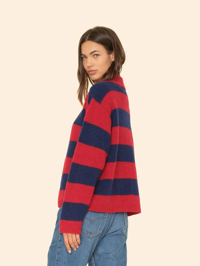XRENA Red Blue Benton Sweater Women Sweaters and Jackets XRENA Red Blue Benton Sweater Women Sweaters and Jackets