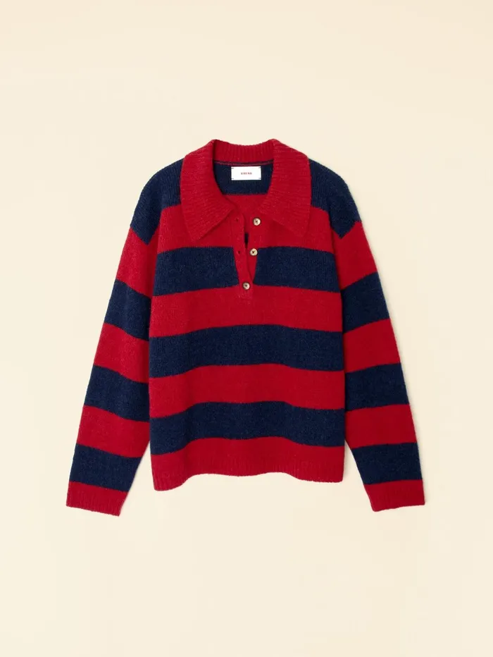 XRENA Red Blue Benton Sweater Women Sweaters and Jackets XRENA Red Blue Benton Sweater Women Sweaters and Jackets