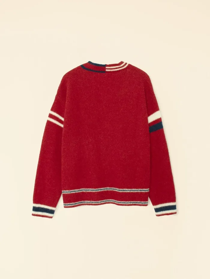 XRENA Red Blue Carey Cardigan Women Sweaters and Jackets XRENA Red Blue Carey Cardigan Women Sweaters and Jackets