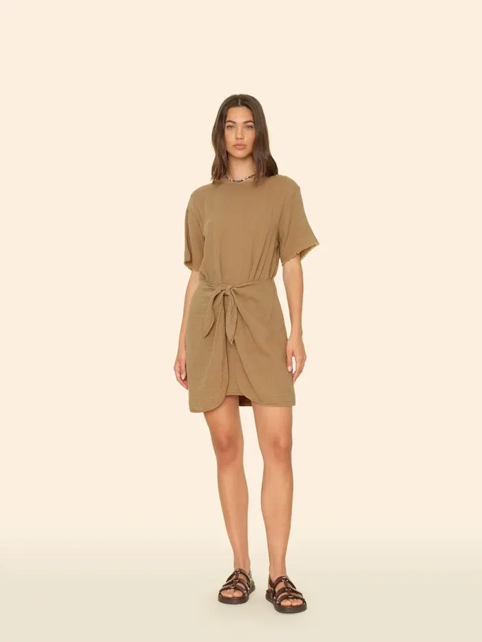 XRENA Sea Grass Emme Gauze Dress Women Dresses