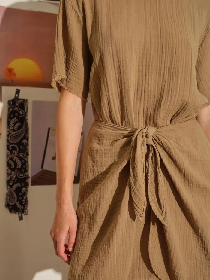 XRENA Sea Grass Emme Gauze Dress Women Dresses XRENA Sea Grass Emme Gauze Dress Women Dresses
